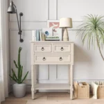 Console Entryway Table with 3 Drawers and Open Storage Shelf - Image 4