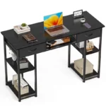Adjustable Small Writing & Study Table with Storage – MDF Rectangle Office Desk - Image 2