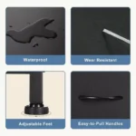 Fabric Chest of 4 Drawers – Lightweight Storage Dresser with Metal Frame - Image 3