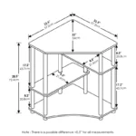 Triangle Corner Computer Desk with Drawer - Image 2