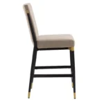 Modern Upholstered Counter Height Bar Stools with High Back – Armless, Set of 2 - Image 3