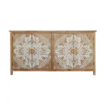 Wooden Sideboard Buffet Cabinet with 4 Doors - Image 5