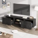 65/75/80-Inch TV Stand Entertainment Center with 2 Drawers & Open Shelves - Image 4