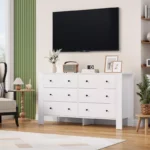 Modern Wooden Double Chest of 6 Drawers – Spacious Storage Dresser for Bedroom - Image 5