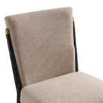 Modern Upholstered Counter Height Bar Stools with High Back – Armless, Set of 2 - Image 7