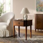 One Drawer Side Table – Walnut Brown Finish