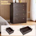5-Drawer Dresser for Bedroom – Modern Chest of Drawers Storage Unit - Image 2