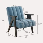 Modern Teddy Accent Chair, Lounge Chair with Espresso Wood Frame - Image 5