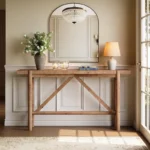 Long Farmhouse Entryway Sofa Table for Living Room