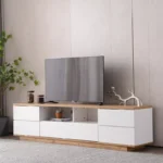 Media Console with Multifunctional Storage – Modern TV Stand with Metal Hardware - Image 8