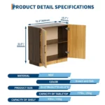 Black Storage Cabinet with Adjustable Shelf, Ready-to-Use Design - Image 2