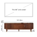 Modern TV Stand, 70.9” Walnut Entertainment Center with Storage Drawers & Cable Management - Image 7