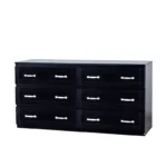 Modern Wooden Chest of 6 Drawers with Metal Handles – Wide Storage Dresser - Image 7