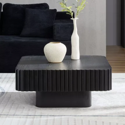 Square Wooden Coffee Table for Living Room
