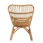 Modern Bohemian Natural Brown Rattan Armchair - Image 4