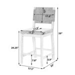 Rattan Upholstered Counter Stools Set of 2 – Natural & Stylish Design - Image 3