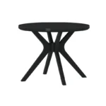 Plank + Beam Verso 38" Solid Wood Round Dining Table for 2 – Multicolor Top with Black 4-Leg Base - Image 2