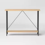 Natural Wood and Metal Console Table for Entryway and Living Room - Image 3