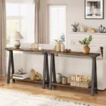 2-Tier Console Table for Entryway with Storage Shelf – Modern Entry Table - Image 5