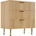 Fluted Modern Nightstand Chest of Drawers with Deep Storage - Image 5