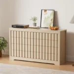 Modern Curved Wooden Chest of Drawers – Wide Storage Dresser - Image 2