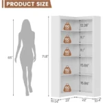 5-Tier Wooden Farmhouse Bookcase – Tall Storage Shelf with Anti-Tipping Safety Kit - Image 2