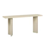 Modern Geometric-Leg Console Table with Pine Veneer Finish - Image 5