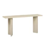 Modern Geometric-Leg Console Table with Pine Veneer Finish - Image 2