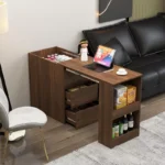 Modern Corner Computer Desk with Drawers and Storage Shelves