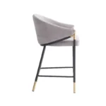 Upholstered Counter Stools with Curved Armrests Set of 2 – Comfortable & Modern Design - Image 5