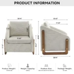 Upholstered Leisure Armchair for Living Room or Bedroom - Image 4