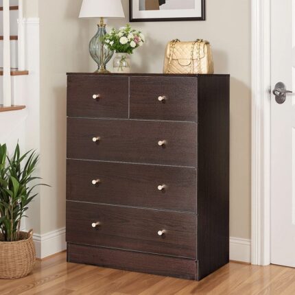 5-Drawer Dresser for Bedroom – Modern Chest of Drawers Storage Unit