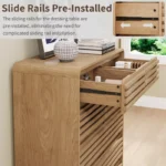 Tall Chest of 6 Drawers with Grille & Curved Design – Modern Storage Dresser - Image 3