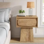 Natural Wood Grain Print Side Table – Bedroom & Hallway End Table