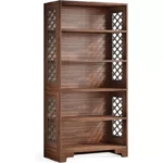 6-Tier Vintage Wooden Bookshelf – 70.8" Tall Bookcase for Home & Office - Image 5
