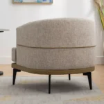 Modern Two-Tone Barrel Fabric Chair - Image 5