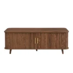 Sliding Door Storage Coffee Table with Spacious Interior, MDF Construction - Image 4