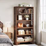 6-Tier Vintage Wooden Bookshelf – 70.8" Tall Bookcase for Home & Office - Image 7