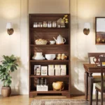 6-Tier Vintage Wooden Bookshelf – 70.8" Tall Bookcase for Home & Office - Image 2