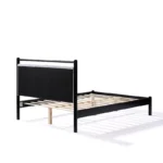 Queen/Full Size Black Solid Wood Platform Bed Frame - Image 2