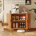 Solid Wood Sideboard with Tambour Sliding Doors - Image 3