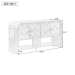 Console Table with Woven Wood Slats and Solid Wood Veneer - Image 4