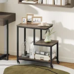 Modern G-Shaped End Table – 3-Tier Side Table with Storage Shelves - Image 4