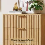 Fluted Modern Nightstand Chest of Drawers with Deep Storage - Image 7
