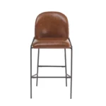 Contemporary Metal Upholstered Barstools Set of 2 – Stylish & Durable Design - Image 4