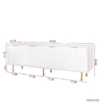 TV Stand TV Console Entertainment Center – 70.87-Inch Media Console with Metal Hardware - Image 4