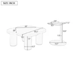 Round Nesting Coffee Table with Cylindrical Leg Design - Image 5