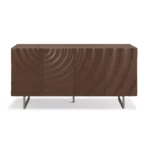 Modern Wood Sideboard with Four Water-Drop Corrugated Doors and Adjustable Shelves - Image 5