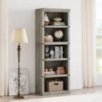 Wooden Bookcase with Storage – 5-Tier Bookshelf for Home Office, Living Room & Study