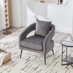 Gray Armchair, Modern Comfort Lounge Chair - Image 3